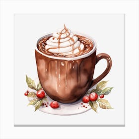 Hot Chocolate With Whipped Cream 14 Canvas Print