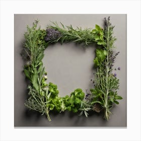 Frame Of Herbs 5 Canvas Print