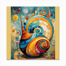 A Cute Snail Painting Canvas Print