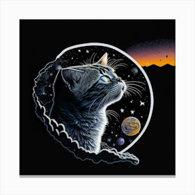 Cat Colored Sky (138) Canvas Print