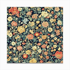 Floral Wallpaper Art Canvas Print