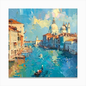 A Venice With Grand Canal Oil Painting Illustrat 1720474960 4 Canvas Print