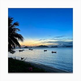 Ocean Cape Holiday Siam Beautiful Shore Point Paradise Turquoise Peaceful Sunset Grass M (22) Canvas Print