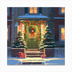 Christmas Door 61 Canvas Print