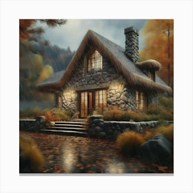 Cottage In The Woods 7 Canvas Print