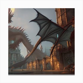 Dragon In The City Canvas Print