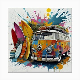 Vw Bus Surf Canvas Print