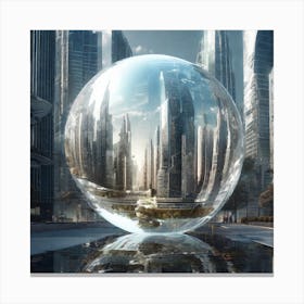 Futuristic Cityscape 89 Canvas Print