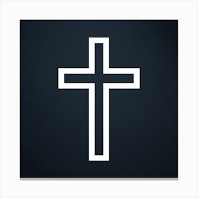 Christian Cross, minimal style Canvas Print