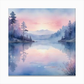 Watercolor Landscape Painting 3 Canvas Print