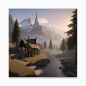 Dwarven Village Canvas Print