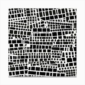 Black And White Squares Canvas Print