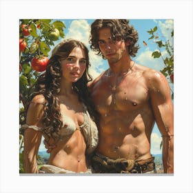 Adam And Eve Canvas Print