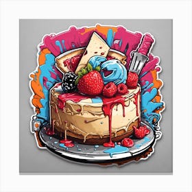 Cake With Icing Canvas Print