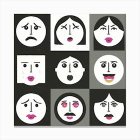 Faces Of Emotion Canvas Print