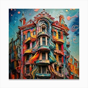 Fractal Building Canvas Print