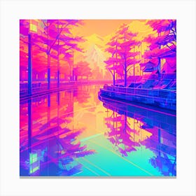 Abstract Painting Japan Canvas Print