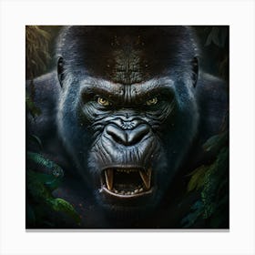 Gorilla In The Jungle 4 Canvas Print