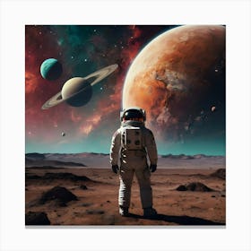 Astronaut In Space Canvas Print