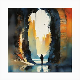 Man In A Tunnel Canvas Print