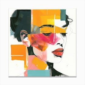 Abstract Portrait Of A Woman 23 Canvas Print