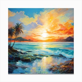 Caribbean Chromatic Horizon Canvas Print