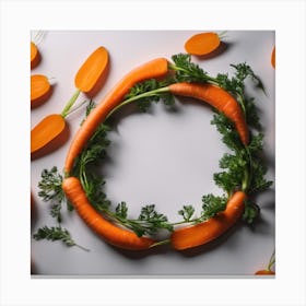 Carrots In A Circle Canvas Print