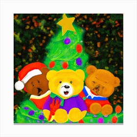 Gay Christmas Teddy Bears 007 1 Canvas Print