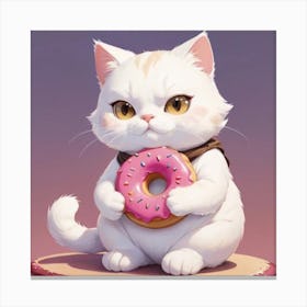 Donut Cat Canvas Print