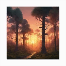 808094 Pictures Of A Forest At Sunset Xl 1024 V1 0 Canvas Print