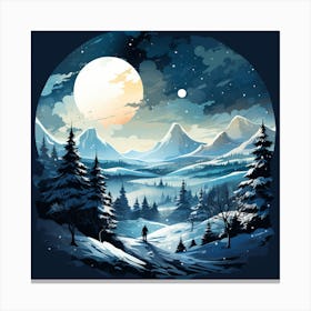 Winter Landscape for Christmas 1 Canvas Print