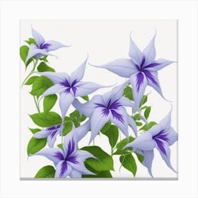 Blue Fuchsia Flower myluckycharm Canvas Print