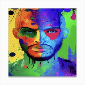 A Man in vibrant colours Canvas Print