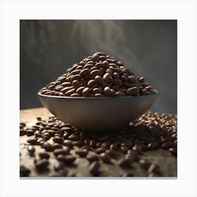 Coffee Beans In A Bowl 15 Canvas Print