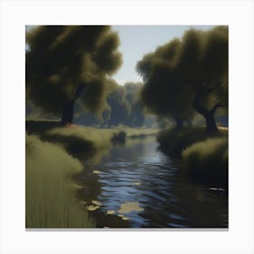 River In The Woods 14 Canvas Print