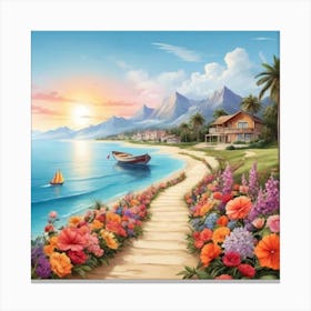 Beach Path Canvas Print