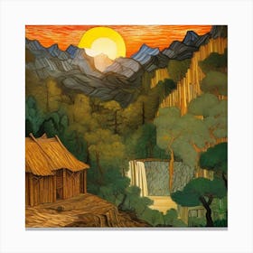 Chinese Village Canvas Print