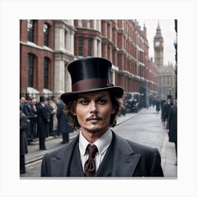 Johnny Depp In London Canvas Print