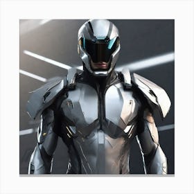 Futuristic Man In Suit 5 Canvas Print