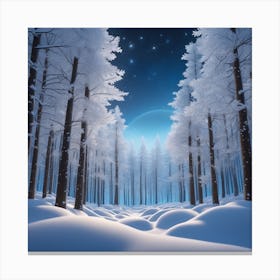 Snowy Forest 17 Canvas Print