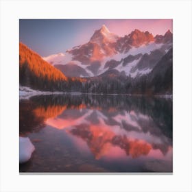 Abstact Mountain Sun Art Print (2) Canvas Print