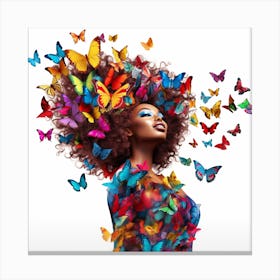 Butterfly Woman 2 Canvas Print