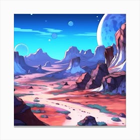 Space Landscape fantasy Canvas Print