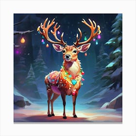 Christmas Deer 3 Canvas Print