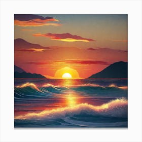 Sunset Painting 1 Canvas Print