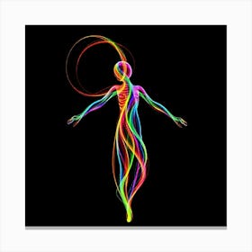 Woman With A Rainbow Body Canvas Print