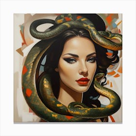 Snake Woman Art 05 1 Canvas Print