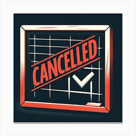 Cancelled 3 Canvas Print