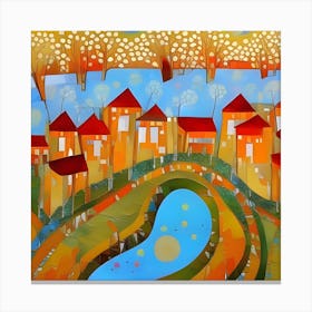 Autumn In The Village 1 Canvas Print