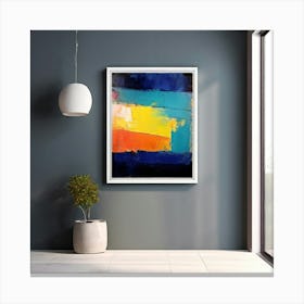 Mock Up Canvas Framed Art Gallery Wall Mounted Textured Print Abstract Landscape Portrait (25) Canvas Print